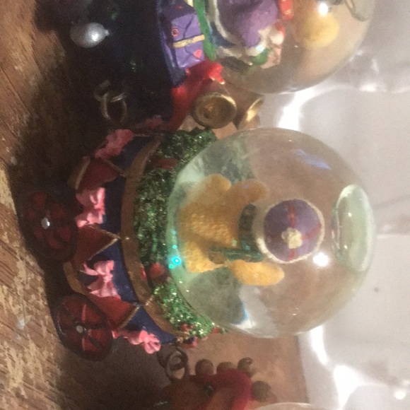Santa n friends water globe mini train by Holiday Classics collection. Roughly - Picture 12 of 14